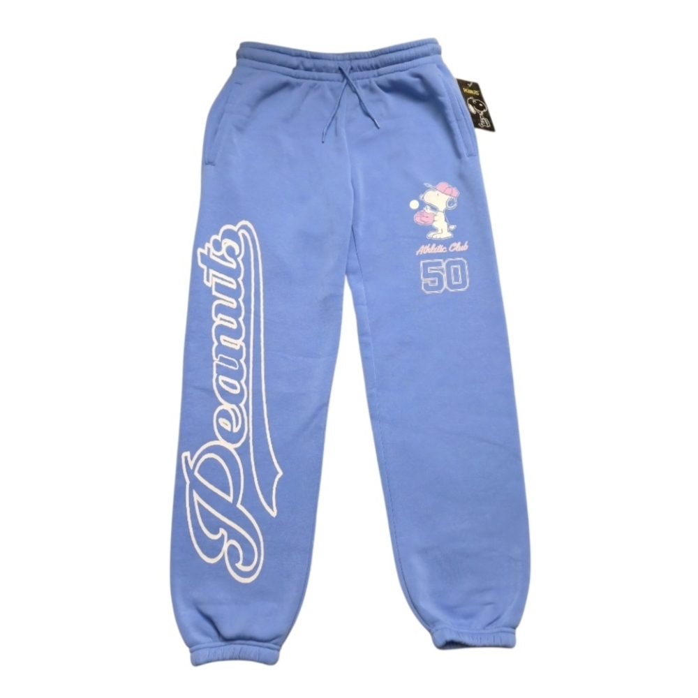 Peanuts Snoopy Graphic Joggers For Women's in Blue/ White and Pink, Size XS NWT!